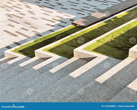 Landscaping of Modern Park Design Stock Image - Image of bench, outdoor: 122420885