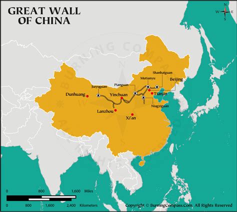Where is The Great Wall of China on World Map HD