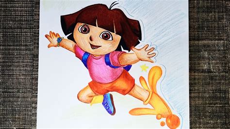 Dora Cartoon Drawing-With Pencil Colour-Art With Ali - YouTube