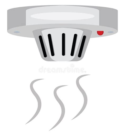 Smoke Alarm Vector Device Illustration Stock Vector - Illustration of ...