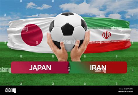 Japan vs Iran national teams soccer football match competition concept Stock Photo - Alamy