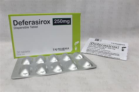 Deferasirox Dispersible Tablets 250mg Taj Pharma - Taj Generics Pharmaceuticals | Taj Pharma