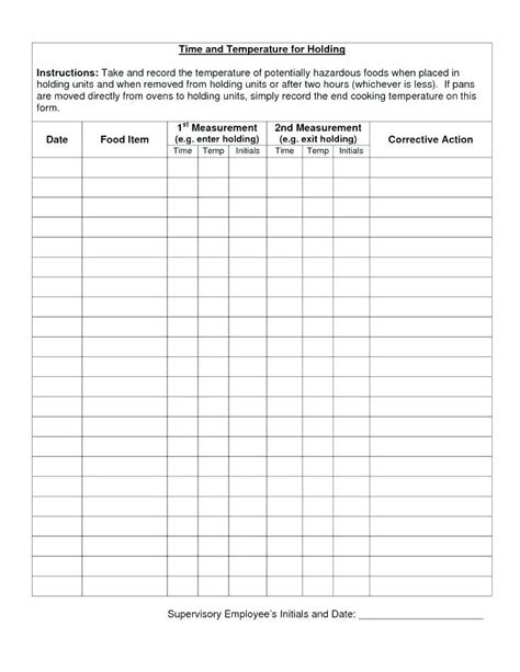 Printable Temperature Log For Refrigerator - Printable Word Searches