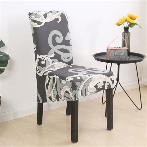 Stretch Printed XL/Oversized Chair Covers, Removable Washable Dining Chair Slipcovers for Dining ...