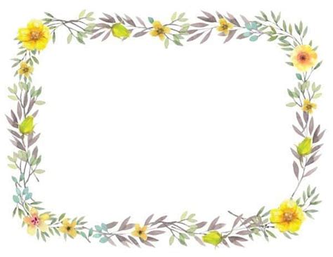 Free Printable Flower Border