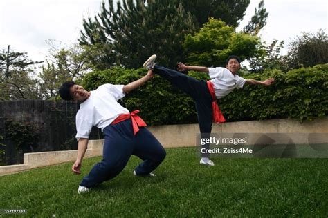 Kung Fu Students Practice Sparring High-Res Stock Photo - Getty Images