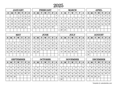 Free Printable Calendar Landscape 2025 - Anny Malina