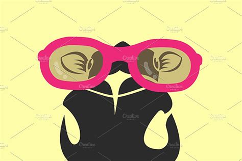 Cow wearing glasses. | Pre-Designed Illustrator Graphics ~ Creative Market