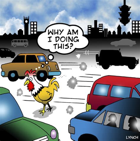 chicken crosses the road By toons | Nature Cartoon | TOONPOOL