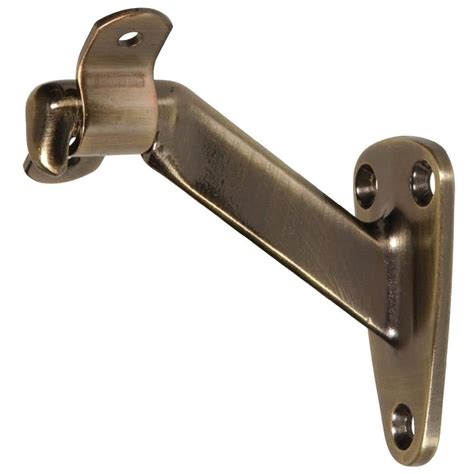 Antique Brass Heavy Duty Handrail Bracket (5-Pack)-852873 - The Home Depot