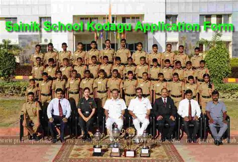 Sainik School Kodagu Application Form 2018-19 Admission Class VI, IX Notice - Privatejobshub.in ...