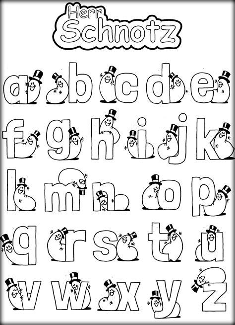 Alphabet With Funny Letters Coloring Pages - Coloring Home