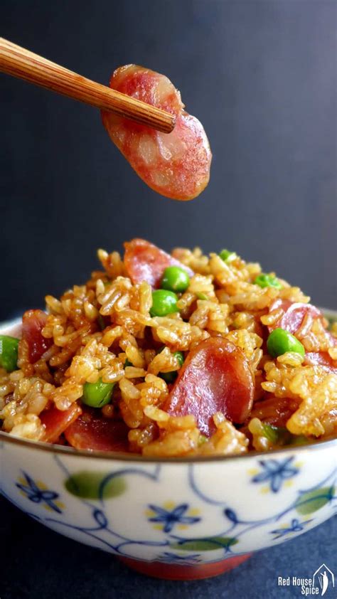 Chinese Sausage Fried Rice (腊肠炒饭) - Red House Spice