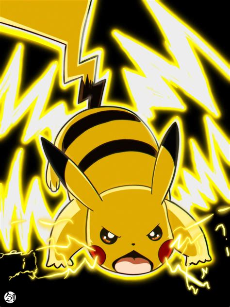 Pikachu Thunderbolt by Blade3006 on DeviantArt