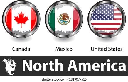 Vector Flags Nafta Countries Form Ball Stock Vector (Royalty Free ...