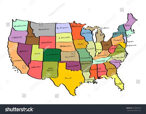 United States Map Sketch: Over 20,324 Royalty-Free Licensable Stock ...