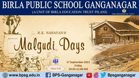 Class VI A English Event - Characters of Malgudi Days (September 17, 2021)