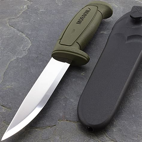 8.25" MORA MORAKNIV MILITARY GREEN BASIC 511 CARBON STEEL KNIFE ...