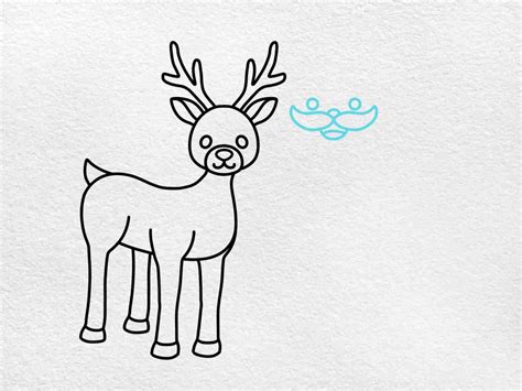 Santa Claus Drawing with Reindeer - HelloArtsy