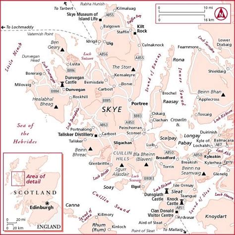 isle of skye map with points of interest … | Isle of skye map, Isle of skye, Scotland history