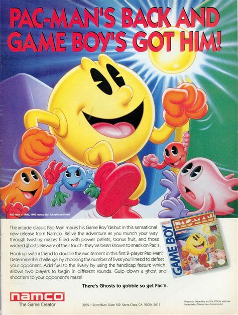 Classic Game Boy Ads: Pac-Man Game Boy Ad