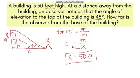 29 - Angle of Elevation part 2 - YouTube