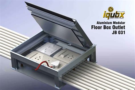 Electrical floor box, Aluminium recessed floor box outlet with sockets