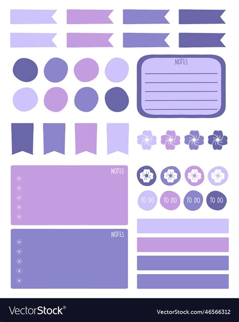 Planner stickers printable stickers Royalty Free Vector