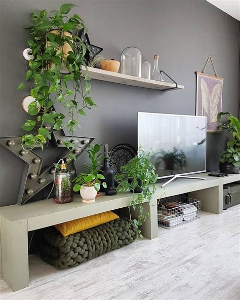 TV cabinet and indoor plants House Plants Decor Living Room, Ikea ...