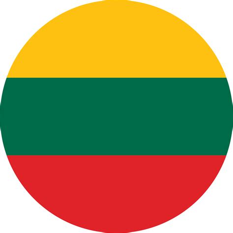 Circle flag of Lithuania. 11571253 PNG