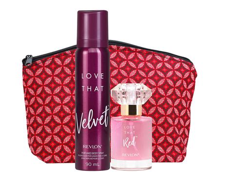 Revlon Perfume Set - 90ml Love That Velvet Deo + Love That Red 30ml EDT ...