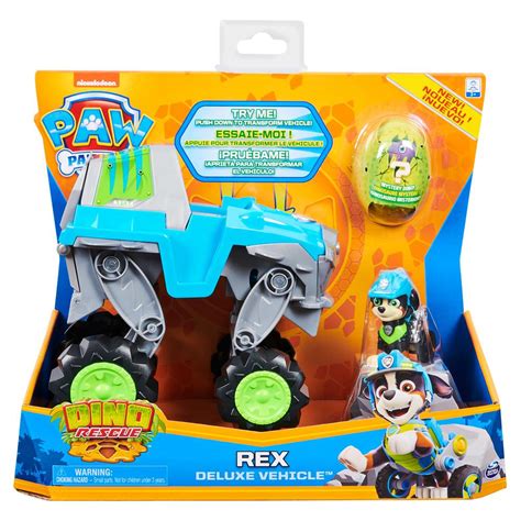 Paw Patrol Dino Rescue Rex Deluxe Transforming Vehicle with Mystery Dino