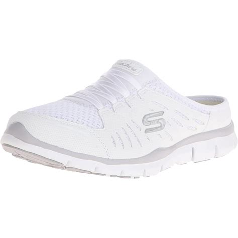 Skechers - Skechers Sport Women's Gratis-No Limits Slip-On Mule, White, 8.5 Wide - Walmart.com ...