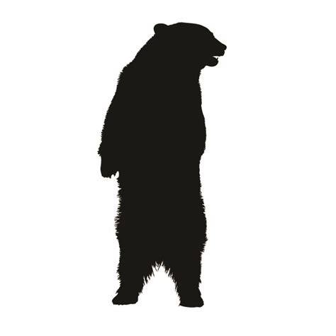 Standing Bear Silhouette Stencil | Free Stencil Gallery