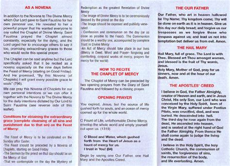 DIVINE MERCY NOVENA AND CHAPLET PAMPHLET PDF