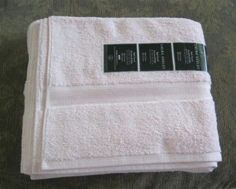 New LAURA ASHLEY Pale PINK 4-PC Plush TOWEL SET~2 Bath & 2 Hand Towels ...