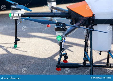 Agro spraying drone stock image. Image of transformation - 275331089