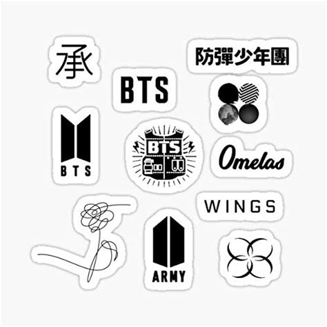 Buy BTS Logo Sticker Pack (Updated!!) Sticker - Sticker Graphic - Auto ...