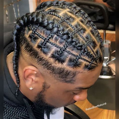 Two Cornrows Remixed‼️ | Cornrow hairstyles for men, Two braid ...