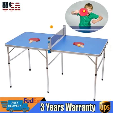 FOLDABLE PING PONG Table with Net Indoor Outdoor Tennis Table Ping Pong Foldable $84.00 - PicClick
