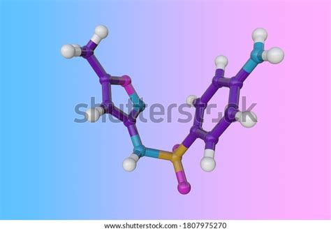 Molecular Structure Sulfamethoxazole Antibiotic Used Bacterial Stock Illustration 1807975270 ...