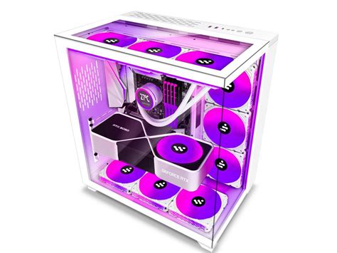 KEDIERS PC Case Pre-Install 9 ARGB Fans, ATX Mid Tower Gaming Case with Opening Tempered Glass ...