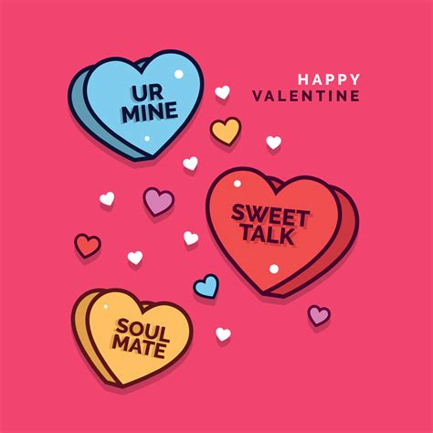 Valentine Candy Hearts Vector Art, Icons, and Graphics for Free Download