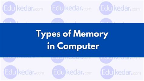 Types of Memory in Computer: RAM, ROM, Cache, Primary & Secondary