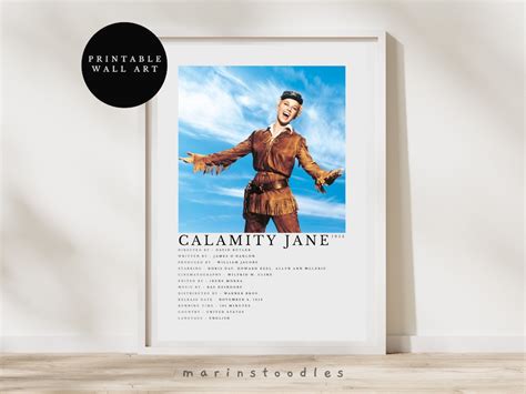 Calamity Jane Film Poster Calamity Jane Film Print (Download Now) - Etsy