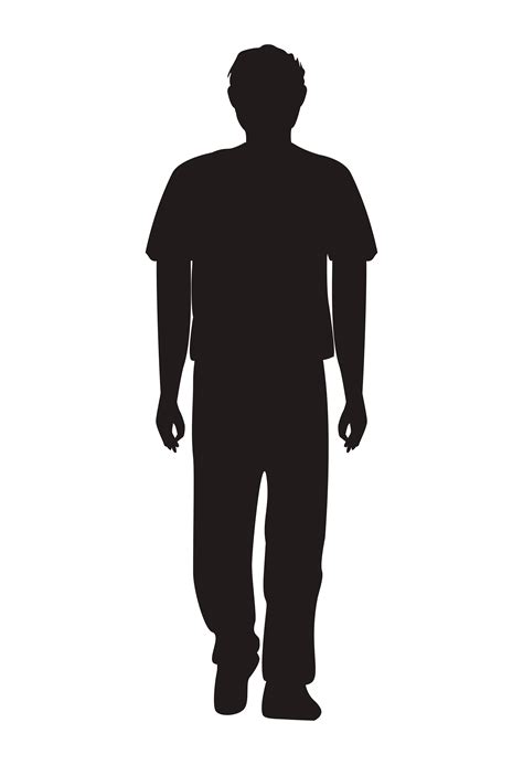 man standing silhouette 2495131 Vector Art at Vecteezy