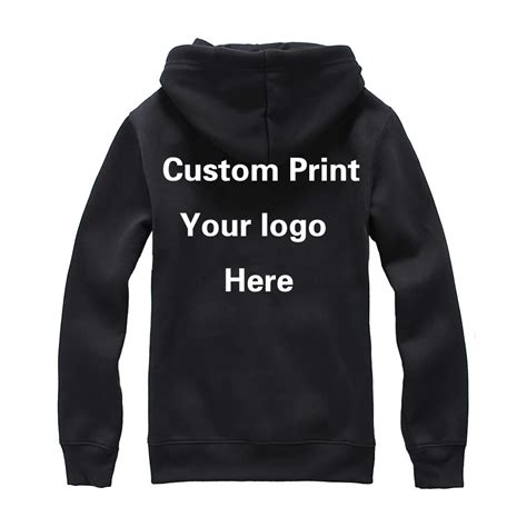 Custom print Logo Hood Sweatshirt Unisex Customized Printing Embroidery Your logos Photos Names ...