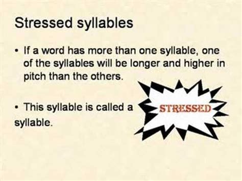 Identifying Syllable Stress - YouTube