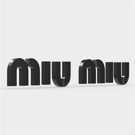 Miu Miu Logo - 3D Model by 3d_logoman