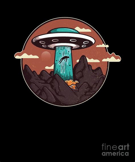 Vintage UFO Spaceship Alien Abduction Digital Art by Thomas Larch | Pixels